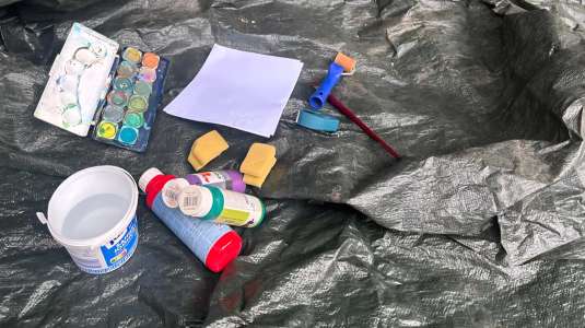Ferienprogramm im KunstWerkRaum - Leinwandbau & Action Painting frei nach Jackson Pollock 