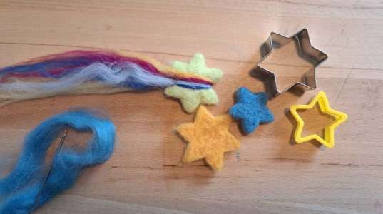 Sterne filzen 