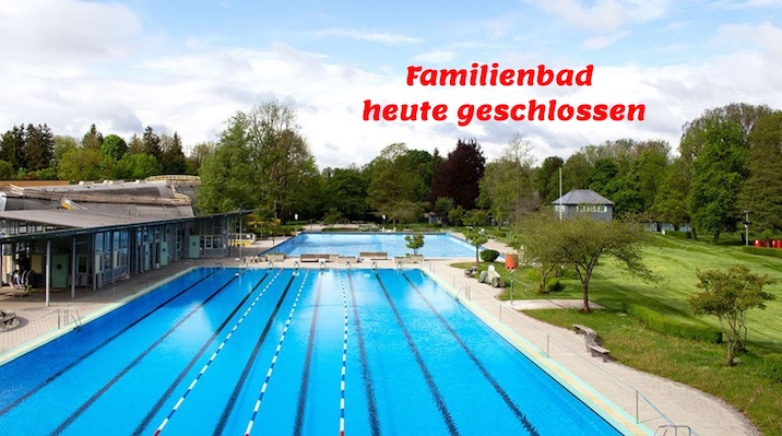 Familienbad hat heute wegen Sturmschäden geschlossen!